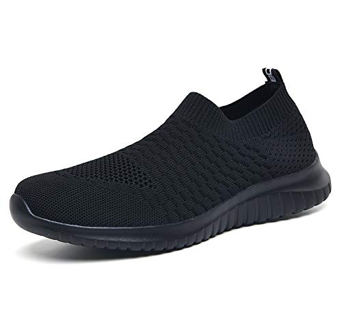 Chaussures de sport respirantes homme noir 45 sneakers légères de marche active