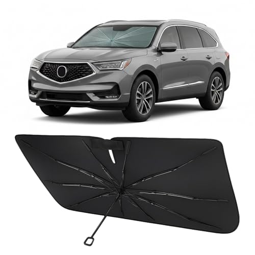 Image of Proadsy Custom Fit Windshield Sun Shade Umbrella for 2022-2026 Acura MDX | Advanced Ice Crystal Material, -54F Cooler, Zero-Gap Sunblock, Instant Setup & Foldable Design for Summer Parking, Daily Use