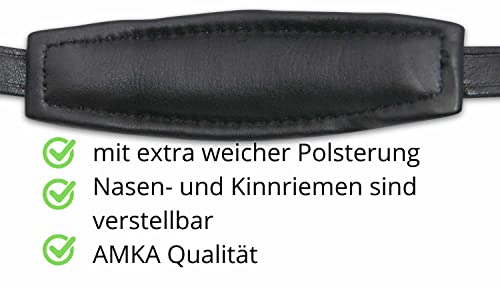 AMKA Hackamore gebisslose Zäumung mit Nasenpolster schwarz