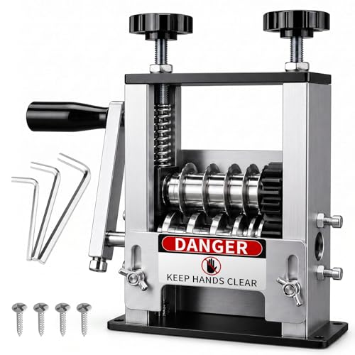 Image of Manual Wire Stripping Machine, Drill Powered Wire Stripper Machine with 6 Channels & 5 Blades, Portable Cable Stripper Tool with Hand Crank for 0.1 inch to 0.67 inch Scrap Copper Cables Recycling