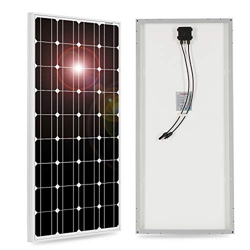 DOKIO 高効率 ソーラーパネル 100w 18v 単結晶 自作の太陽光発電に適応な小型 家庭用太陽光パネル 12v バッテリー充電用 防災グッズ 車中泊