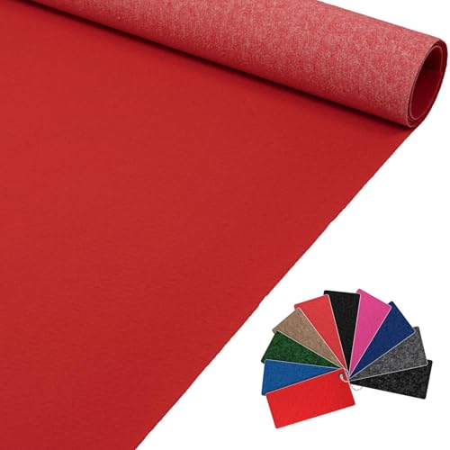 Messeteppich Event Teppich Teppich Läufer Meterware Hochzeitsteppich Empfangsteppich VIP Alex Läufer Flur 350 x 100 cm Rot