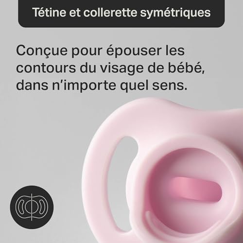 Tommee Tippee Sucette Ultra-légère Toujours en Place, 0-6 Mois, Lot de 4, Tétine Orthodontique, Conception Monobloc en Silicone