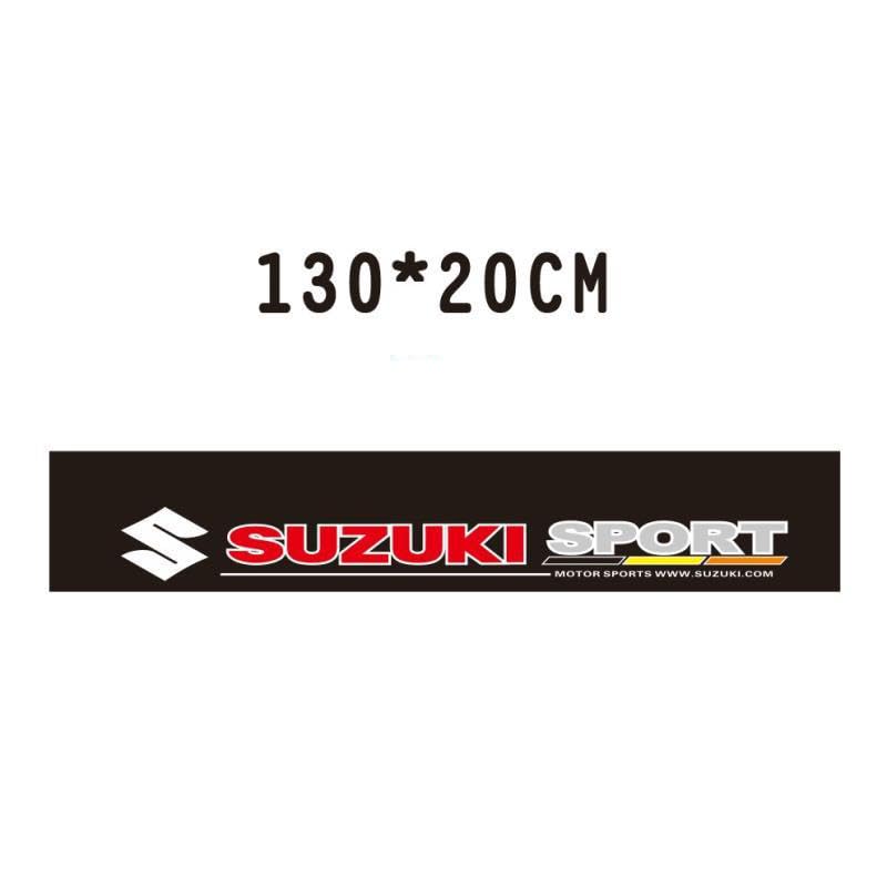 Adesivo Parasole Per Parabrezza Suzuki IGNIS, Swift, Vitara - Decorazione Nera, Facile Applicazione, Senza Residui