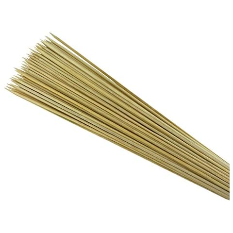 Minel Premium Natural Bamboo Skewers for Grilling & BBQing Meat, Veggies, Marshmallows, and More - 6” 8” 12” or 16” Available (16 INCH) Cover
