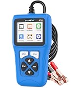 Veepeak Car Battery Tester 12V/24V, 100-2000CCA Battery Load Tester Analyzer with Cranking and Al...