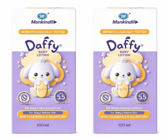 Daffy Baby Lotion, 100ml, Pack of 2 | Pack of 2, pH Balanced, For Babies, Calendula Formula, Allantoin Enriched-picture-15
