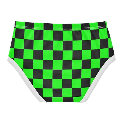 Green and Black Buffalo Checkered Toddler Girls's Underwear 2T2