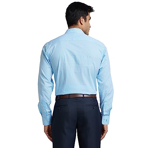 Image of Park Avenue Men Cotton Checkered Slim Fit Shirt