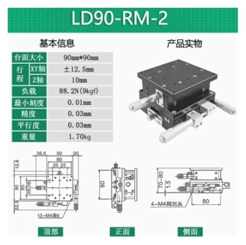 Table optique de précision XYZ LD90-RM-2 pour alignement de laser - 3