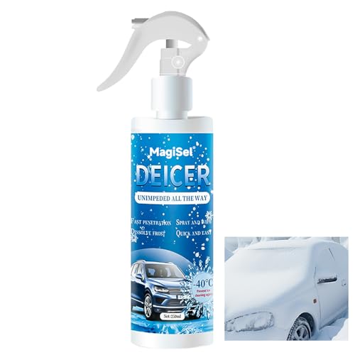 Spray anticongelante, Descongelador Parabrisas Spray, Quita Hielo, derrite y las heladas rápidamente evita que se vuelva a congelar, para Eliminar Hielo del Parabrisas de los Coches, 250ml