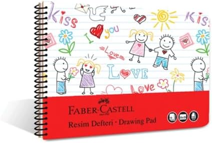Faber-Castell Resim Defteri, 35x50 cm, 30 Yaprak, 120g Kağıt, Spiral Cilt, Kolay Koparılabilir Sayfalar, Boyama Teknikleri Sayfası İçerir