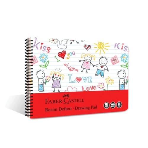 Faber-Castell Resim Defteri, 35x50 cm, 30 Yaprak, 120g Kağıt, Spiral Cilt, Kolay Koparılabilir Sayfalar, Boyama Teknikleri Sayfası İçerir
