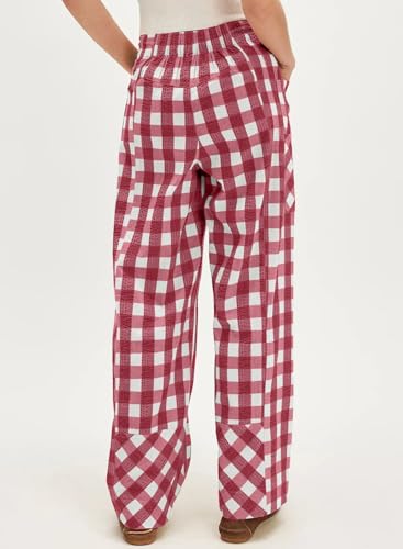 Image of Acelitt Women Checkered Pants with Pockets, S-XXL