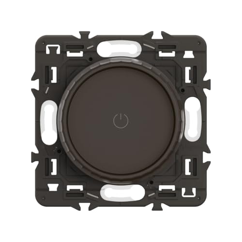 LEGRAND - Interrupteur Variateur rotatif - toutes lampes dimmables jusqu'à 200W - Commande d'Eclairage Complète - Prêt à Installer - Noir