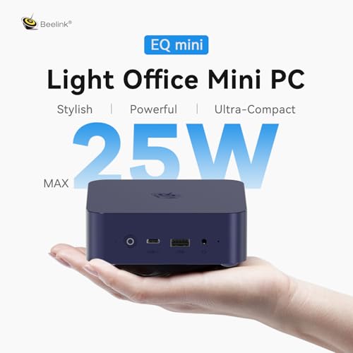 Image of Beelink EQ Mini PC, Intel Twin Lake N150(Up to 3.6GHz) 4C /4T, Computer 12GB LPDDR5 RAM 500GB SSD, Computer Dual HDMI 4K UHD Output /BT5.2 /WiFi6 /Gigabit Ethernet Family-NAS /HTPC