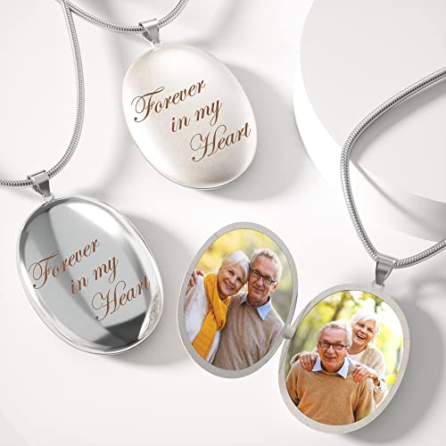 Fancy Sue Vintage Women Girls Heart Lockets Necklace That Holds 2 Pictures, Custom Photo Locket Personalized Necklace With Picture Text In Rose Sunflower Pendant #TOP2