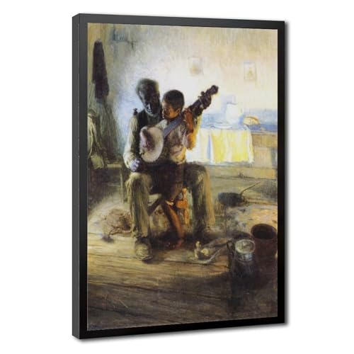 Impression toile The Banjo Lesson Tanner cadre suspendu décoration murale chambre