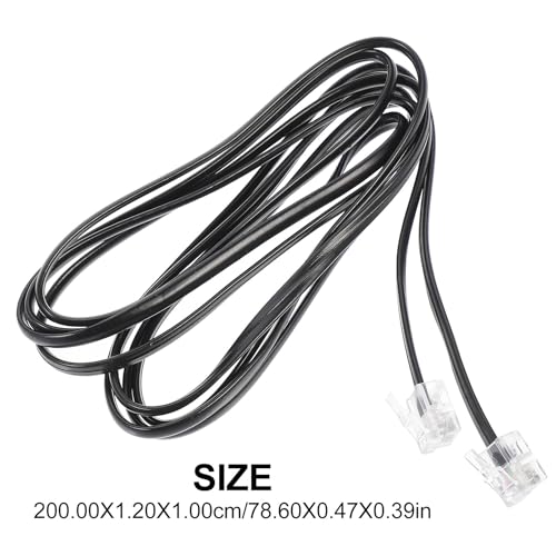 Paquete de 10 unidades cable para teléfono plano RJ11 de 4 hilos contra ruidos 7