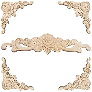 Gativs Holzornamente für Möbel, 5 Stück