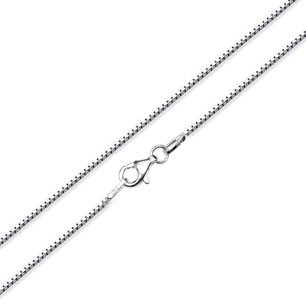 VN Jewelry925 Sterling Silver 1.6mm Box Chain Italian Necklace Length 16” 18” 19” 20” 21” 22” 24” 26 In
