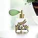 YU FENG 18ml Frosted Refillable Perfume Bottle Round Glass Perfume Spray Bottle Hand-painted Empty Travel Perfume Atomizer Gift (Green Dragonfly With Flowers)