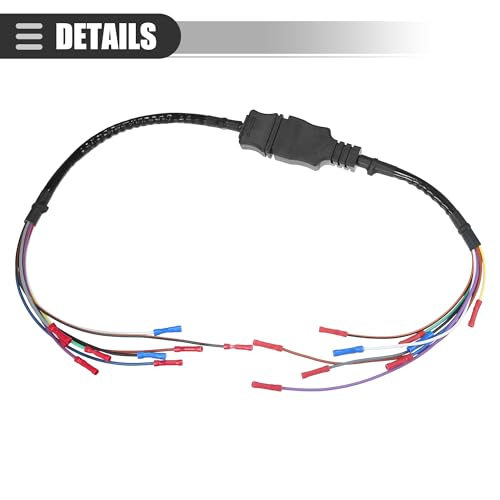 Motoforti Universelles LKW 9-Pin LKW- und Pflugseiten-Reparaturkabel-Set, strapazierfähig, Kunststoff, schwarz, 1 Set