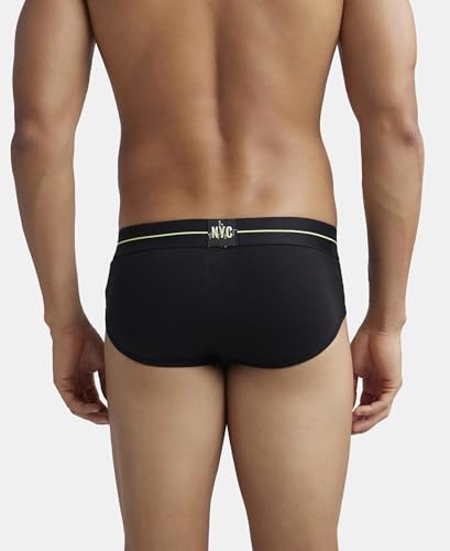 Image of Jockey NY15 Men's Super Combed Cotton Elastane Stretch Solid Brief with Ultrasoft Waistband (Pack of 2)