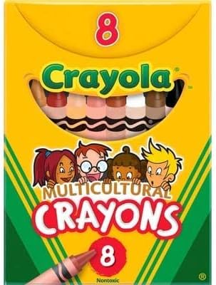 CYO52008W - Crayola Large Regular Multicultural Crayons