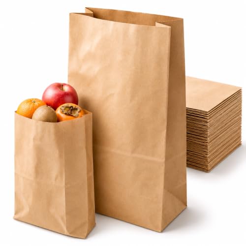 200 Bolsas Papel Kraft 17 x 7 x 32 – Bolsas Panaderia - EXTRA RESISTENTES – Bolsa Papel – Envoltorio Bolleria – Bolsa Bocadillo – Envoltorios Para Regalos – Kraft Paper Bag – Envoltorio Bocadillo
