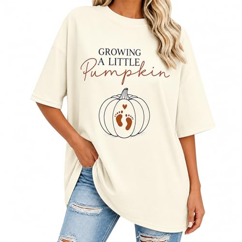 Halloween Maternity Shirt for Women Funny Pumpkin Graphic Pregnancy Tee Short Sleeve Mama to Be Fall Holiday T-Shirt
