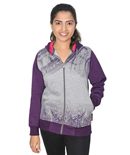 Image of Goodluck Women's Abstract Sweatshirt with Hoodies, Fleece Material Full Sleeves, (Pack of 1)