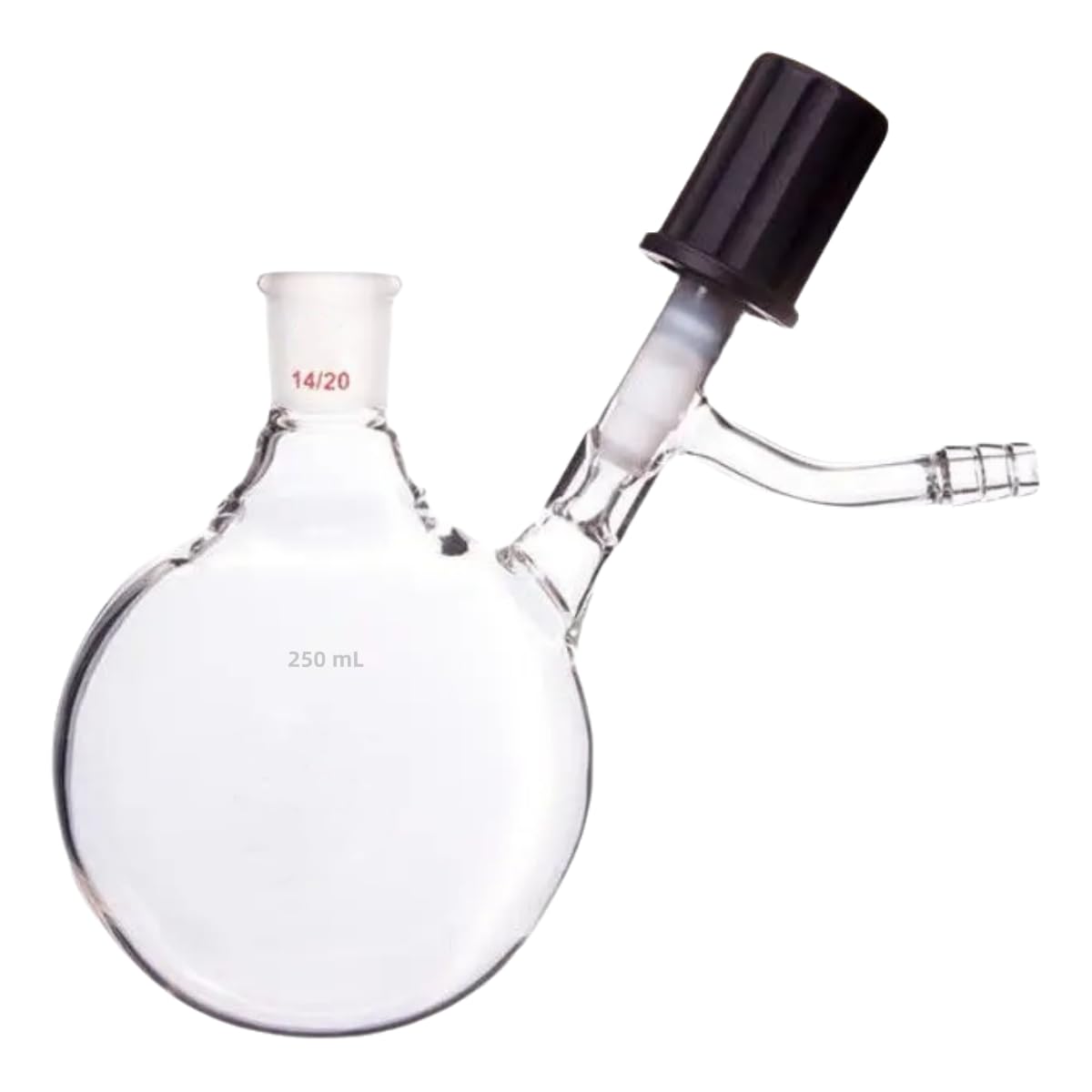 0-4mm High Vacuum Valve Reaction Flask Schlenk Flask Tube Air-Free Style Reaction Storage 14/20 Joint Lab Glassware 100ml