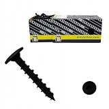 Domax CTO - Viti a testa piatta, 8 × 50 mm, Torx TX40, rivestimento nero, anticorrosione zincato, 50 pezzi, per costruzione in legno e per esterni