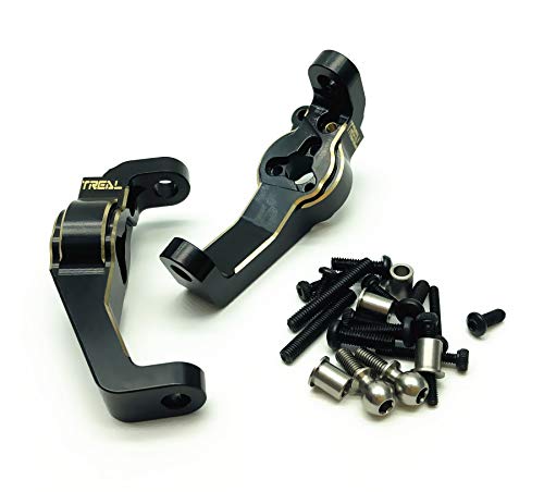 Treal Brass Caster Mounts C Hubs Carrier for Redcat GEN8 and Axe Edition 1:10 RC Crawler (Black)