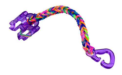 Rainbow Loom® Purple Finger Loom™ Featuring 600 Assorted TIE DYE Rubber Bands and a Purple Finger Loom and Clip, Great for Boys and Girls 7+