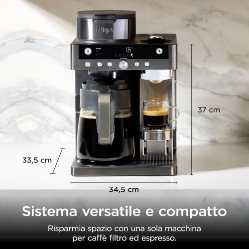 Ninja Prestige DualBrew, Macchina per Caffè Macinato e ...