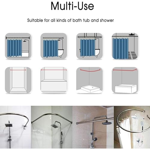 Rideau douche médiéval tissu lavable imperméable fleurs abstraites - 5