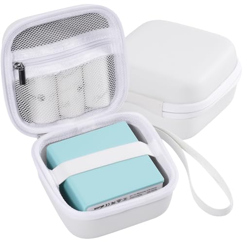 ProCase ミニプリンター Phomemo P12 / M02 対応 ミニプリンター サーマルプリンター フォトプリンター 用 収納ケース - ホワイト