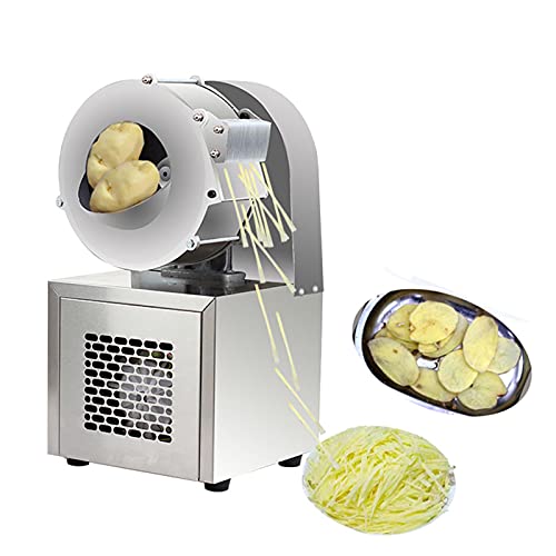 Cortador eléctrico de verduras 2 en 1, trituradora de grosor ajustable y máquina cortadora en juliana para frutas y verduras, ideal para rábano, zanahoria, patata, cebolla