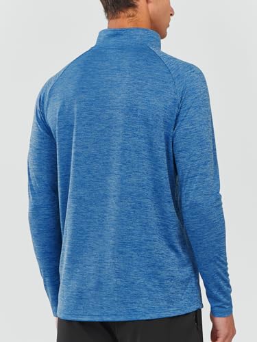 Image of NORTHYARD Men's Quarter Zip Pullover Athletic Running Shirt Long Sleeve | 1 /4 Zip Top, Quick Dry Lightweight, Moisture Wicking Breathable, Reflective Strips, Performance Workout Gym, Hiking Sports