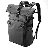 ハクバ 【Amazon.co.jp限定】HAKUBA カメラバッグ プラスシェル レジスト02 バックパック M AZ ピュアブラック カメラリュック リュックサック 上下2気室構造 水や汚れに強いPVCコーティング 荷量に応じて拡張可能 AMZSPRS02BPMBK 4977187206548