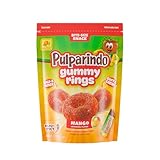 De la Rosa Pulparindo Gummies Rings,Mildly Spicy Soft Chewy Candy, Bite-Size Snack (9 Oz, Mango)
