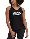 Lavable en machine Reebok Débardeur Court Sport Graphique pour Femme, Noir, Taille L