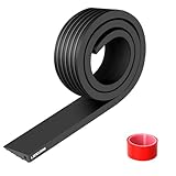 LIEKUMM 1 cm Height Rubber Threshold Ramp, 1000 kg Load Capacity Wheelchair Ramp, Indoor & Outdoor Threshold Ramps for Doorways, Ramps for Mobility Scooter, Electric Wheelchair, Garage, Kerb, Black