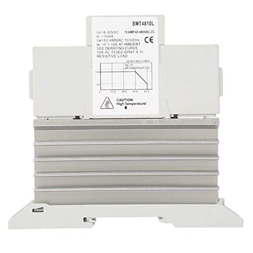 ANKROYU SMT4810L Solid State Relay, Ultra Thin Single Phase Solid State Relay Module, Ultra Thin Solid State Relay with Base for Temperature Controller