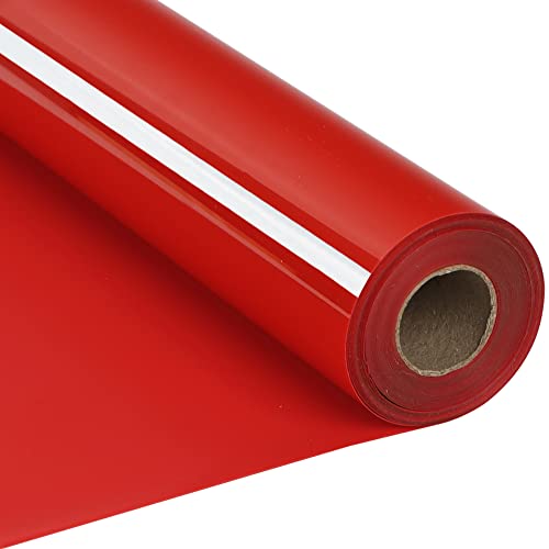 RENLITONG Red HTV Iron on Vinyl 12Inch by 20ft Roll HTV Heat Transfer