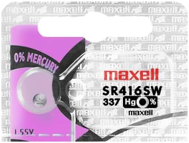1 x Maxell SR416SW 337 sr416 1.55 V Pila de botón de óxido de plata reloj batería Producto oficial de Maxell
