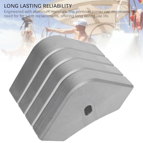 SENECESLI 2 Pack Deck Corner Cap for Pontoon Boat, 90 Degree Rounded Corners, Heavy Duty Aluminum Corner Cap Casting, Height 3-1/8in to 3-3/16in, Top 3-1/8in to 3-3/16in - image 4