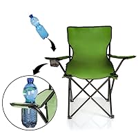 BigDean 2X Faltstuhl GRÜN Campingstuhl Anglerstuhl mit Getränkehalter – Ansicht 5